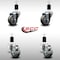Service Caster 3'' SS Gray Poly Wheel Swivel 1-1/2'' Expanding Stem Caster Set 2 Brakes, 4PK SCC-SSEX20S314-PPUB-2-TLB-2-112 - alternate 5